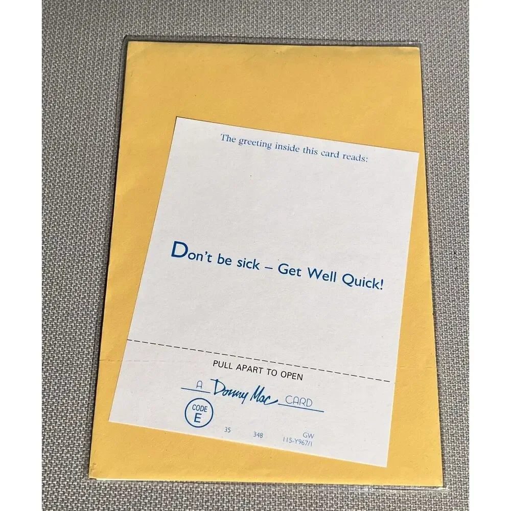 Get Well Soon a‎ Donny Mac Greeting Card Animal Kids